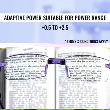 Rimless Folding Adaptive Power Mobile Protection Reading Glasses B1G1 (FORG10)