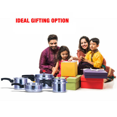 5 ltr + 3 ltr + 2 ltr + 1.5 ltr Pressure Cooker Combo (4PC3)