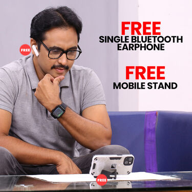 Bluetooth Calling Smart Watch + Free Single Bluetooth Earphone + Free Mobile Stand (BCSW3)