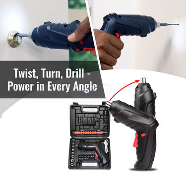 46 Pcs Rechargeable Powerful Cordless Screwdriver With Drill Machine (HT20)