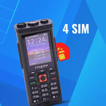 4 SIM Big Battery Dual Antenna Big Torch With Free Mobile Holder (R1+)