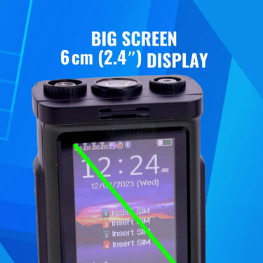 4 SIM Big Battery Dual Antenna Big Torch With Free Mobile Holder (R1+)