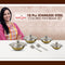 10 Pcs Stainless Steel Colored Pathiram Set