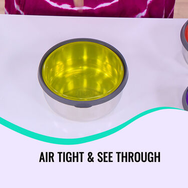 5 Stainless Steel Bowl + 5 Push & Lock Lid (10PL4)