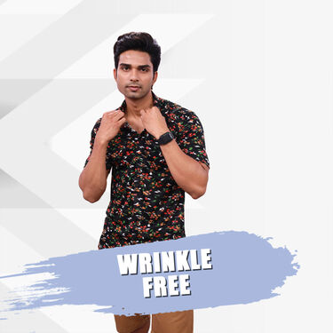 Pack Of 2 Designer Half Sleeves Shirts With Digital Watch Free (2PSW1)