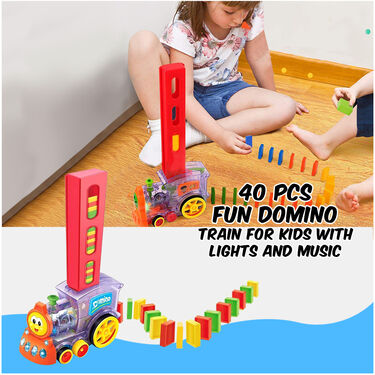 Magic Domino Train With Lights And Music(40Pc) (MDT)