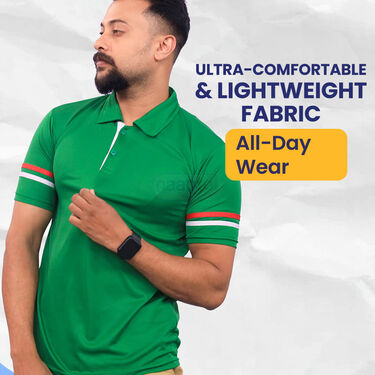 5 Designer Collar T-Shirts + FREE Digital Watch (5PTW5)