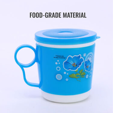 6 Pcs Double Wall Designer Cup With Lid (6CL)