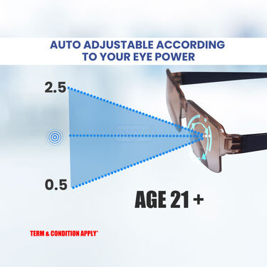 Bifocal Rimless Colored Adaptive Power Reading Glasses - Buy1 Get 1 FREE (BCORG6)