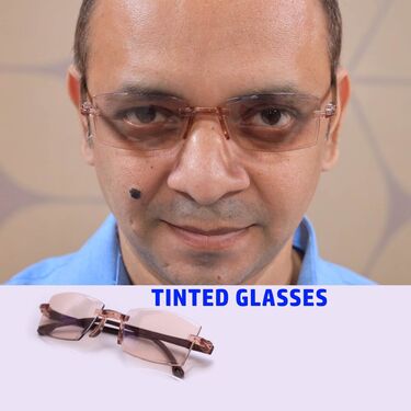 Rimless Bifocal Adaptive Power Reading Glasses B1G1 Free (BORG18)