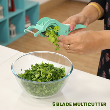 Rechargeable Quick & Easy 5 Sec Vegetable Chopper + 5 Blade Multi Cutter (EC6)