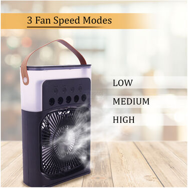 Portable Mist Fan With Air Cooling Effect & Colorful Lights (EF22)