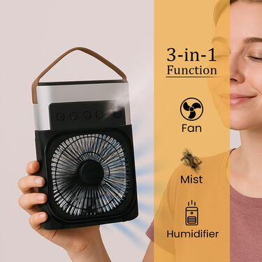 Portable Mist Fan With Air Cooling Effect & Colorful Lights (EF22)