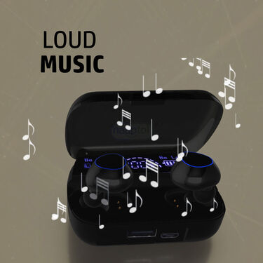 Wireless Bluetooth Earpod With Charging Case & Inbuilt Powerbank + FREE Mobile Screen Enlarger (TWS46)