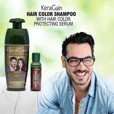 Keragain Hair Color Shampoo & Color Protecting Hair Serum (S)