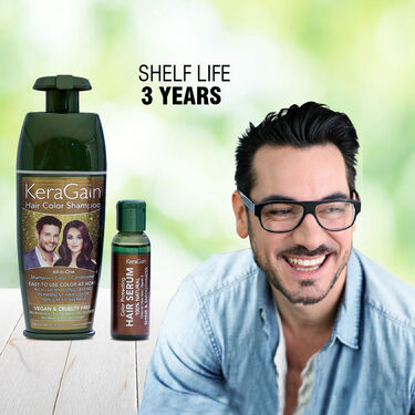 Keragain Hair Color Shampoo & Color Protecting Hair Serum (S)