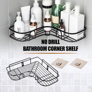 No Drill Bathroom Corner Shelf (NDBCS)