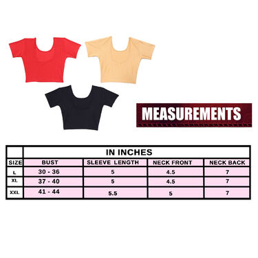 Pack of 3 Lycra Blouse (3LB1)