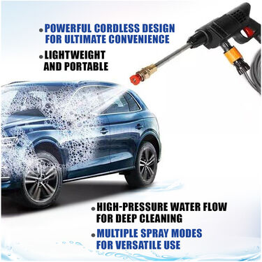 Rechargeable Cordless High Pressure Water Spray Gun For Cars & Bikes (RCHGFC)