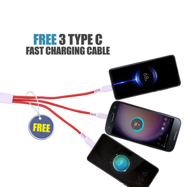 Wireless Bluetooth Earbuds With Free 3 Type C Fast Charging Cable (TWS61)