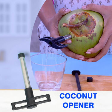 Stainless Steel Vada Maker + Coconut Scrapper + Dosa Batter Spreader + Free Coconut Opener (VMCS2)