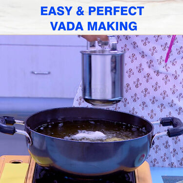 Stainless Steel Vada Maker + Coconut Scrapper + Dosa Batter Spreader + Free Coconut Opener (VMCS2)