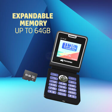 Micromax Dual Sim Big Screen Flip Mobile With Free Stylish Watch ( X1Flip)