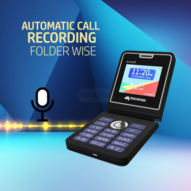 Micromax Dual Sim Big Screen Flip Mobile With Free Stylish Watch ( X1Flip)