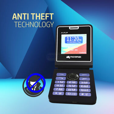 Micromax Dual Sim Big Screen Flip Mobile With Free Stylish Watch ( X1Flip)